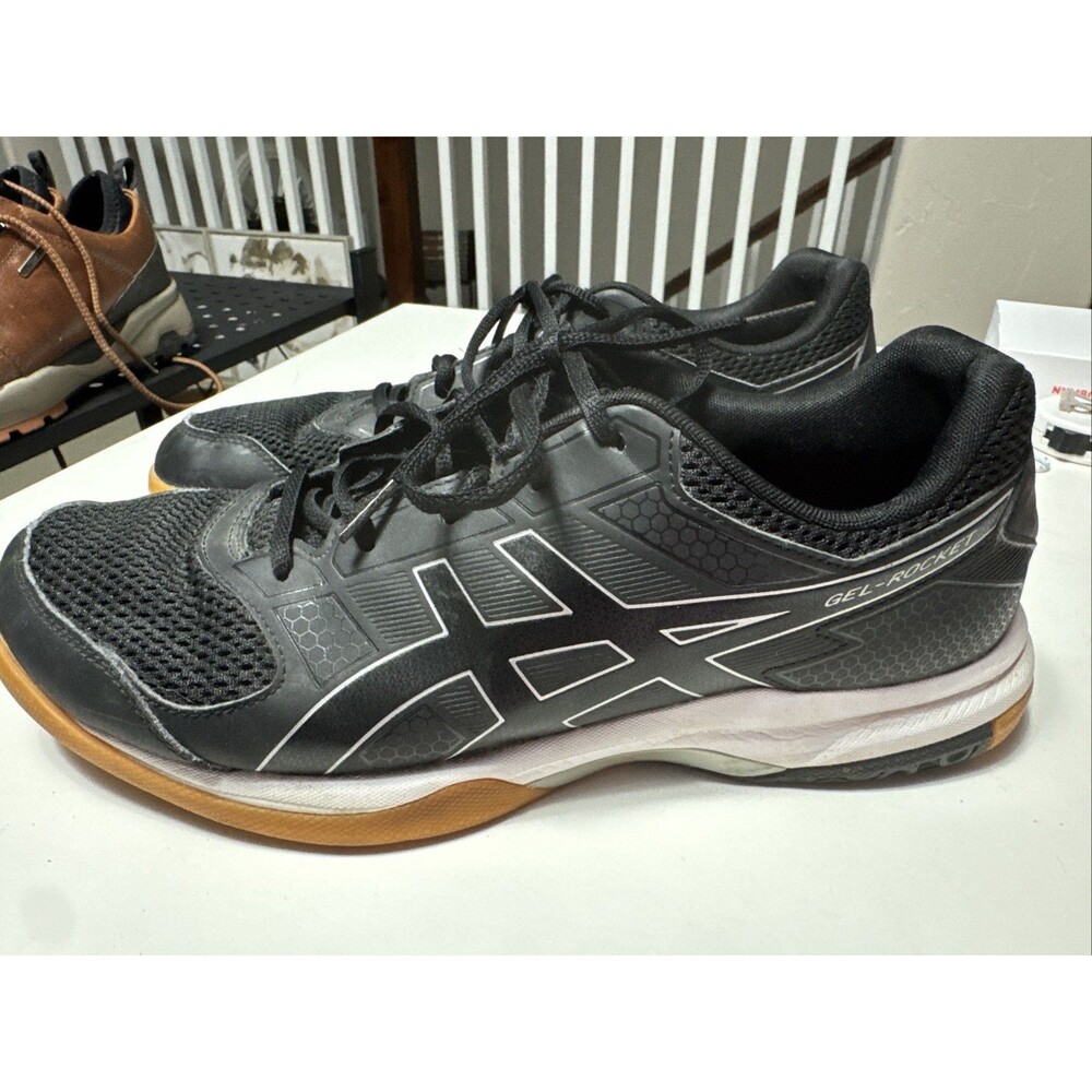 Asics Mens Gel Rocket Black Volleyball/Running Shoes Sneakers Size 11.5